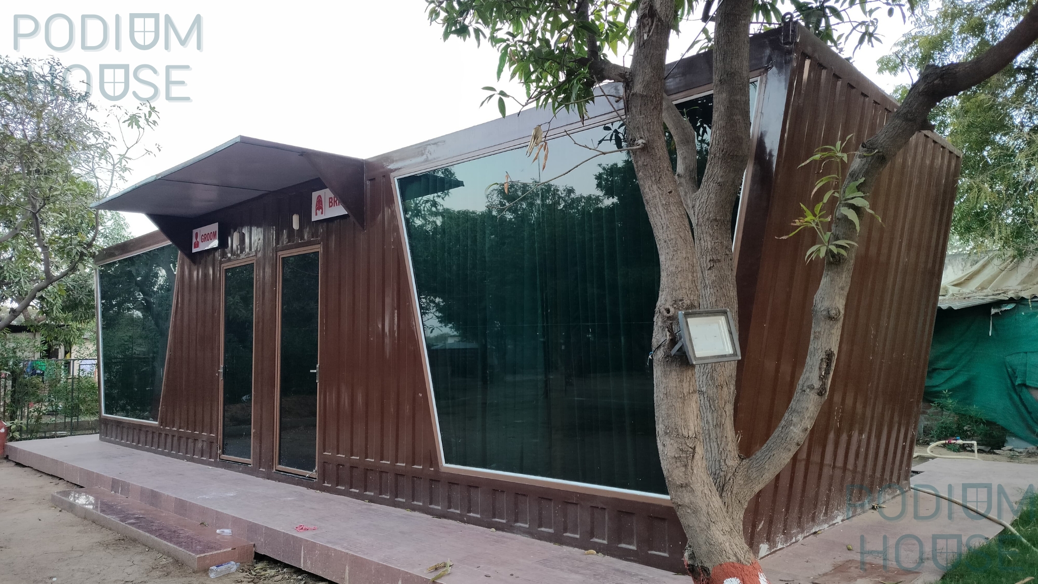 Glass Office Cabin