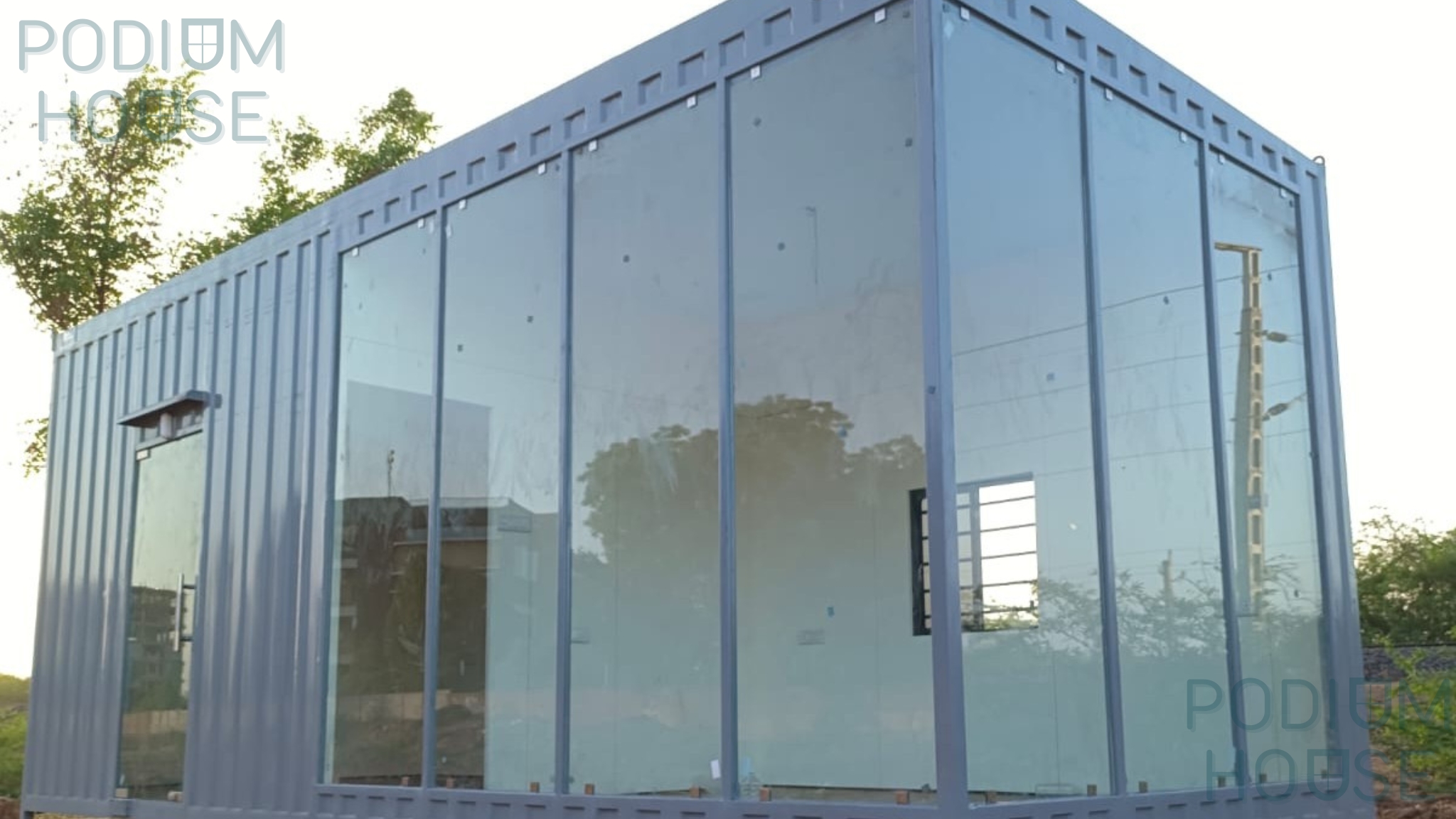 Glass Office Cabin