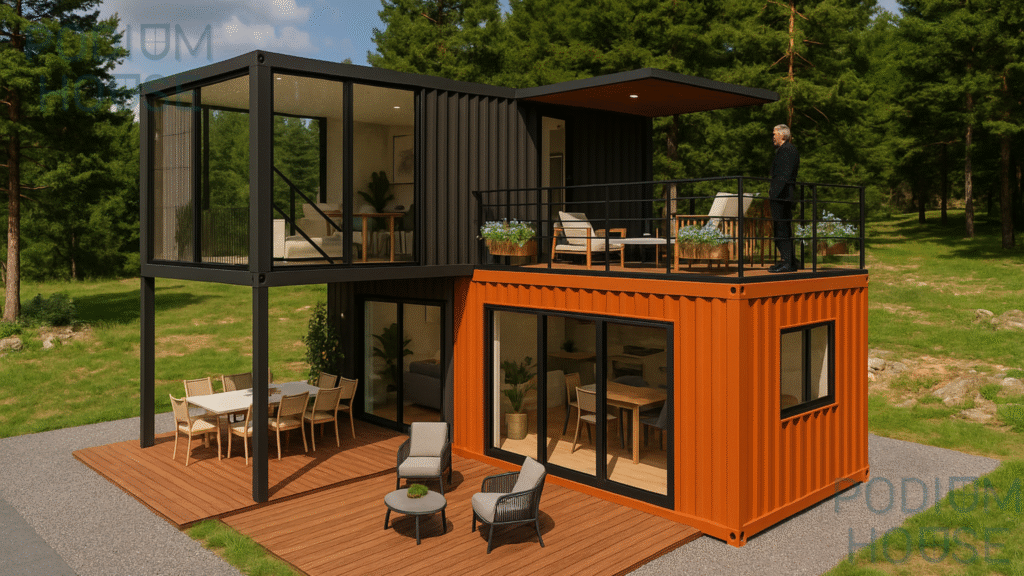 Shipping Container House : Podium House